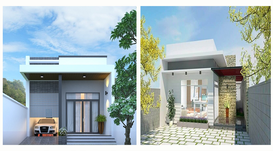 Nhà cấp 4 có gác lửng mái bằng